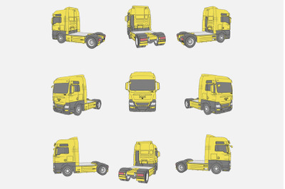 illustration of truck car