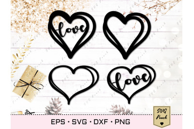 Doodle heart cut file SVG