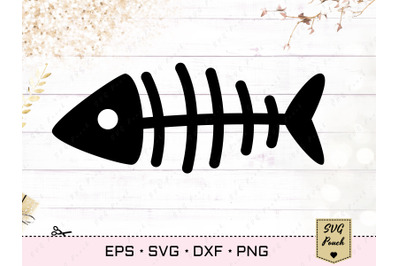 Fishbone SVG, Fish bone skeleton vector