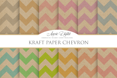 Kraft Chevron Digital Paper
