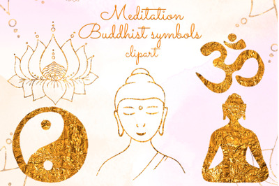 Yoga clipart Lotus Gold Buddha Yin Yang Meditation