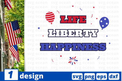 1 LIFE LIBERTY HAPPINESS svg bundle&2C;&amp;nbsp;quotes cricut svg