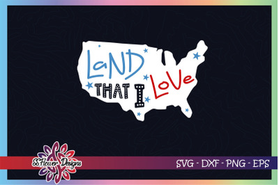 Land that I love USA map Graphic