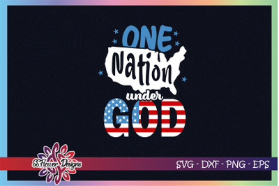 One nation under GOD 4th of july graphic