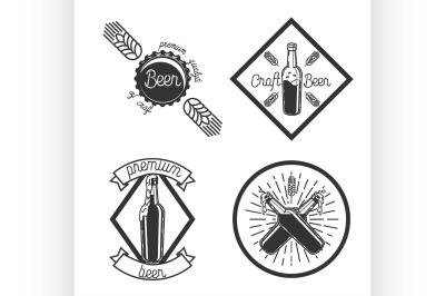 Vintage beer brewery emblems