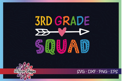 3rd Grade Squad Back to school Graphic