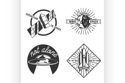 Vintage space emblems