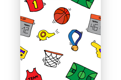 Basketball Elements Pattern