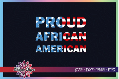 Proud frican american usa flag Graphic