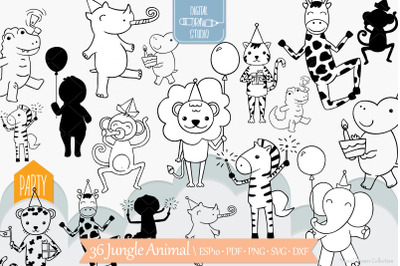 Jungle Animals | Hand Drawn Birthday Characters