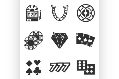 Casino icons set