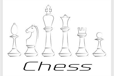 Chess board. Game. Icon set