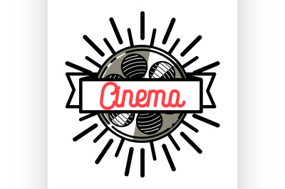 Color vintage cinema emblem