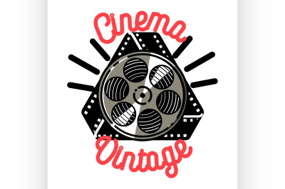 Color vintage cinema emblem