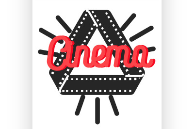 Color vintage cinema emblem