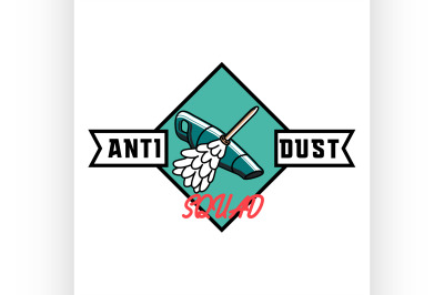 Color vintage cleaning service emblem