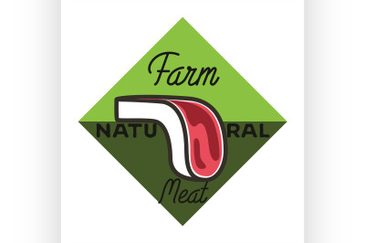 Color vintage farm emblem