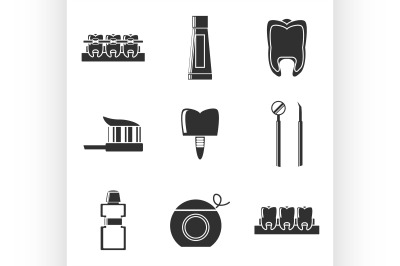 Dental icons set