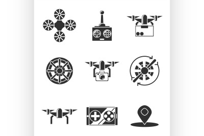 quadrocopter icons set