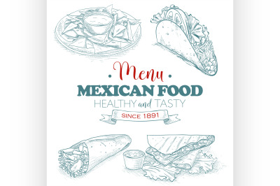 scetch mexican food menu