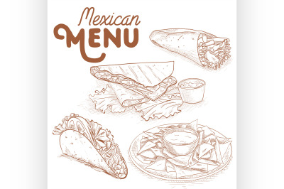 Scetch of mexican food