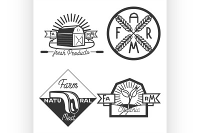 Vintage farm emblems