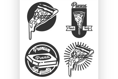 Vintage pizza emblems