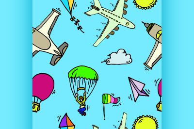 Aviation seamless pattern