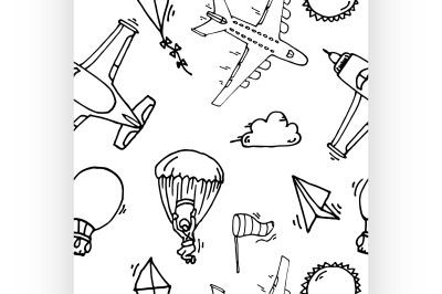 Aviation seamless pattern