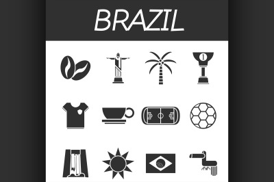 Brazil icon set