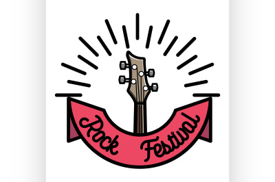 Color vintage rock emblem