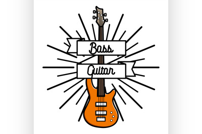 Color vintage rock emblem