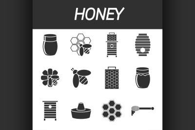 Honey icons set