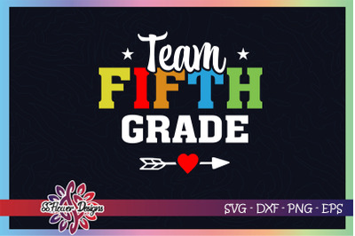 Team fifth grade svg, back to school svg