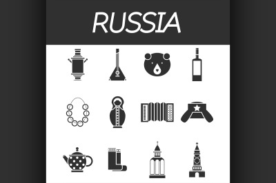 Russia icon set