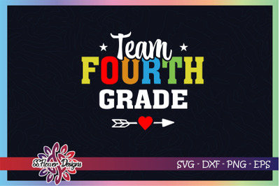 Team fourth grade svg, back to school svg