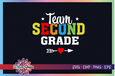 Team second grade svg, back to school svg