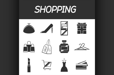 Shopping icon set