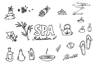 Spa icons set.