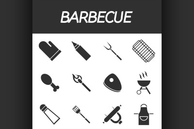 Barbecue icon set