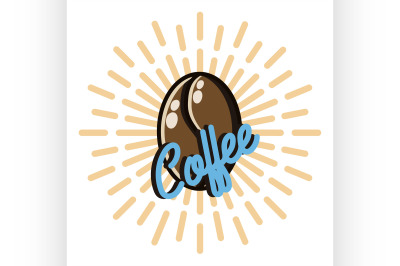 Color vintage coffee emblem