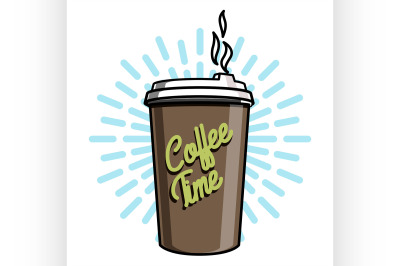 Color vintage coffee emblem