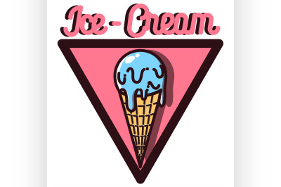Color vintage Ice Cream emblem