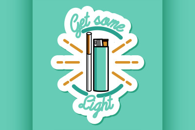 Color vintage smoking emblem
