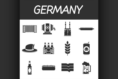 Germany icons set