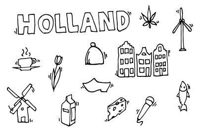 Holland icons set