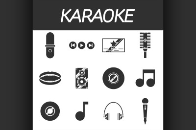 Karaoke icon set