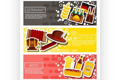 Germany panorama scenery banners concept