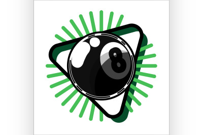 Color vintage billiard emblems