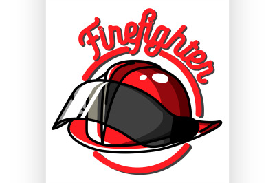 Color vintage fireman emblems